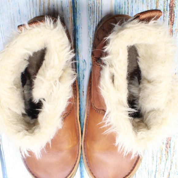 MERRELL Tremblant Pull On Polar Shearling Boots Oak Leather Size 5.5 - Picture 7 of 9